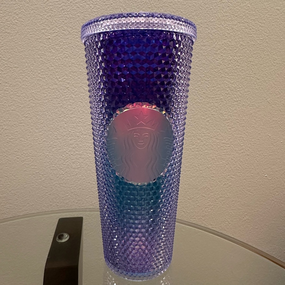 Starbucks Tumbler Cold Cup Studded Iridescent Rainbow Unicorn
